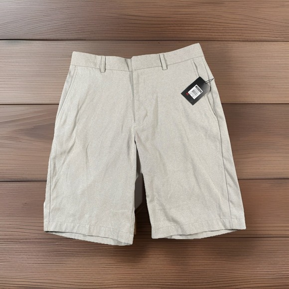 Walter Hagen Other - Walter Hagen Oxford Shorts Men Sz 30 Chino Khaki Bungee Golf‎ Athleisure NWT